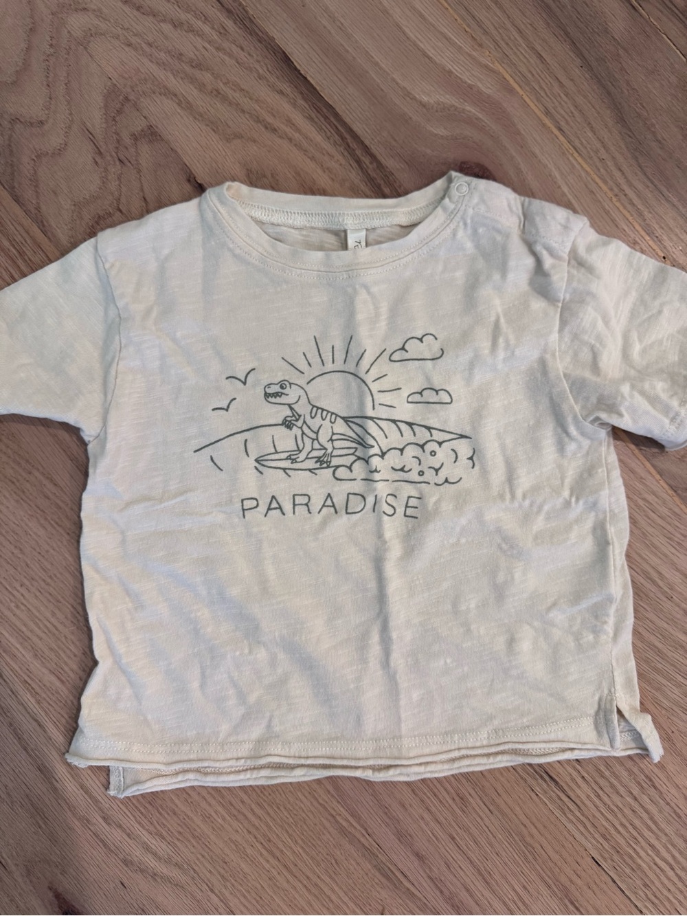 Rylee + Cru Cream Short-Sleeve Tee with Black Graphic